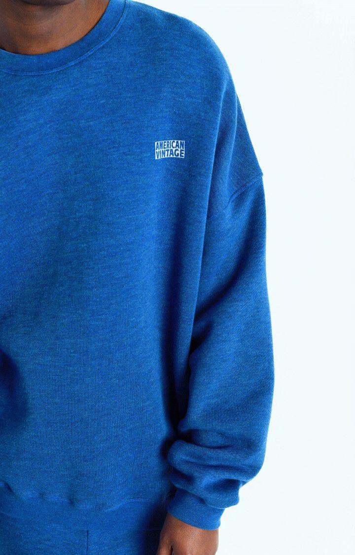 American Vintage Sweat Homme Doven - BLEU DE PRUSSE SURTEINT 53 Manches Longues Bleu - E25
