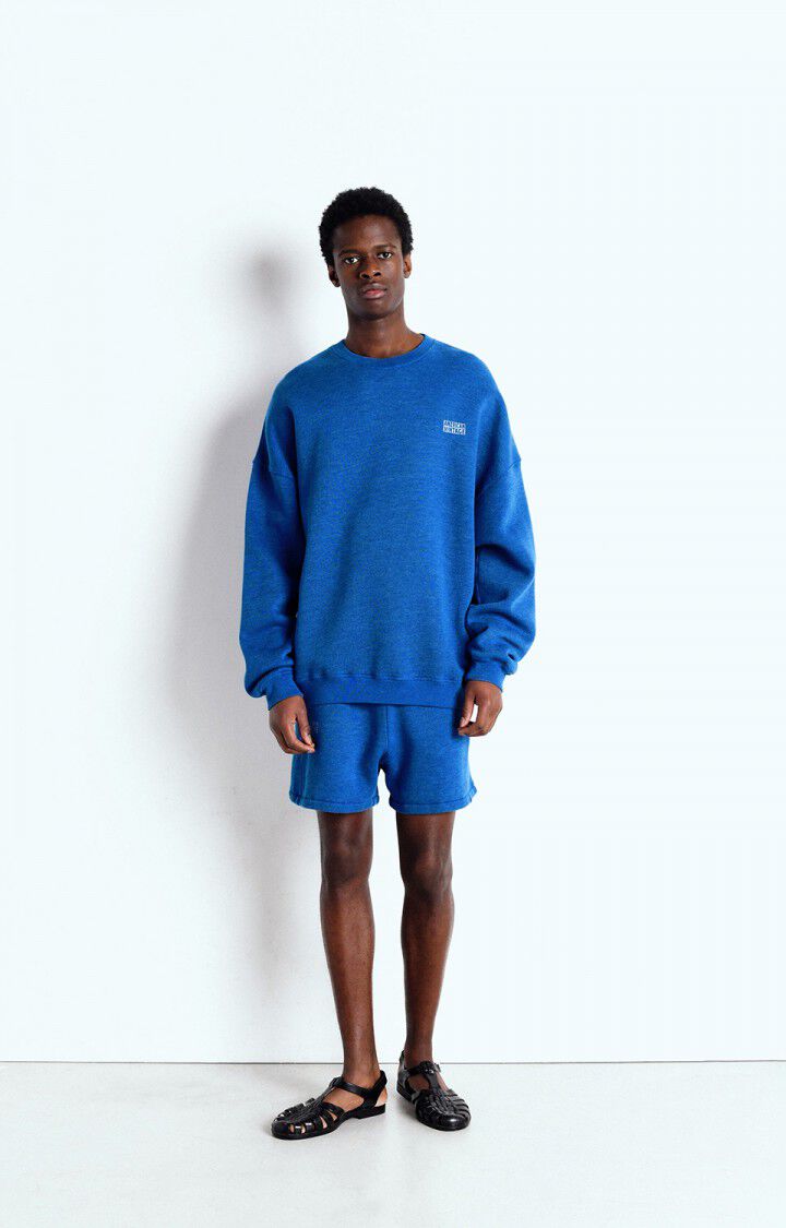 American Vintage Sweat Homme Doven - BLEU DE PRUSSE SURTEINT 53 Manches Longues Bleu - E25