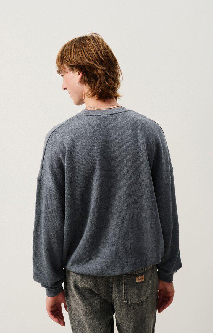 American Vintage Sweat Homme Doven - CARBONE SURTEINT 53 Manches Longues Noir - E25