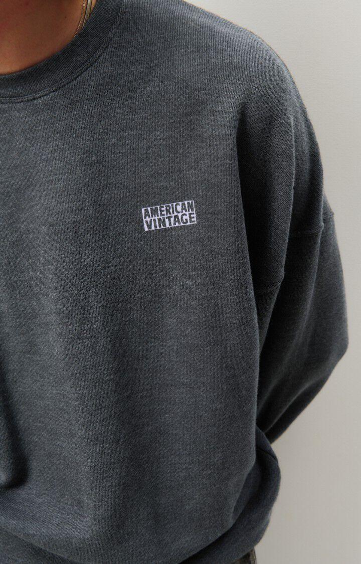 American Vintage Sweat Homme Doven - CARBONE SURTEINT 53 Manches Longues Noir - E25
