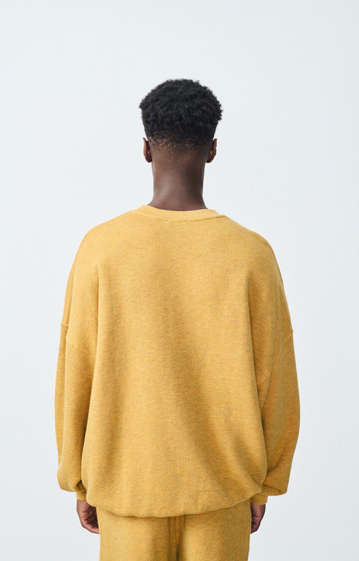 American Vintage Sweat Homme Doven - CURRY SURTEINT 53 Manches Longues Jaune - H24
