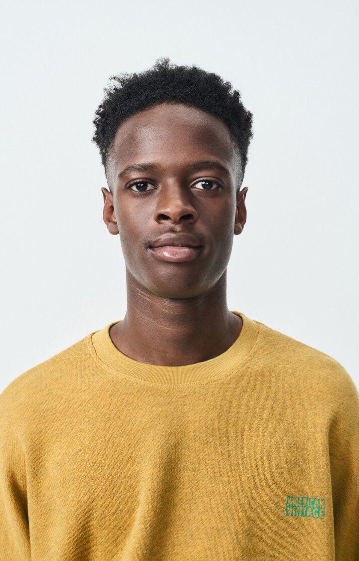 American Vintage Sweat Homme Doven - CURRY SURTEINT 53 Manches Longues Jaune - H24