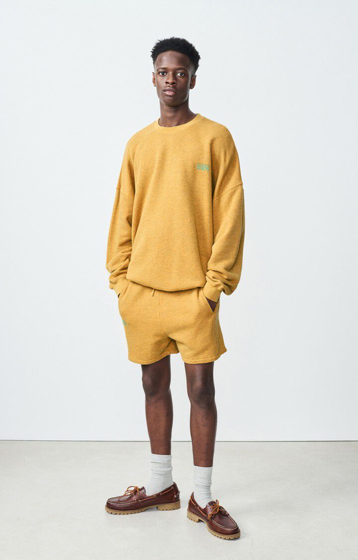 American Vintage Sweat Homme Doven - CURRY SURTEINT 53 Manches Longues Jaune - H24