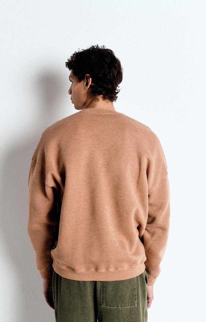 American Vintage Sweat Homme Doven - NOISETIER SURTEINT 53 Manches Longues Marron - E25