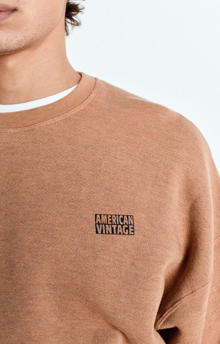 American Vintage Sweat Homme Doven - NOISETIER SURTEINT 53 Manches Longues Marron - E25