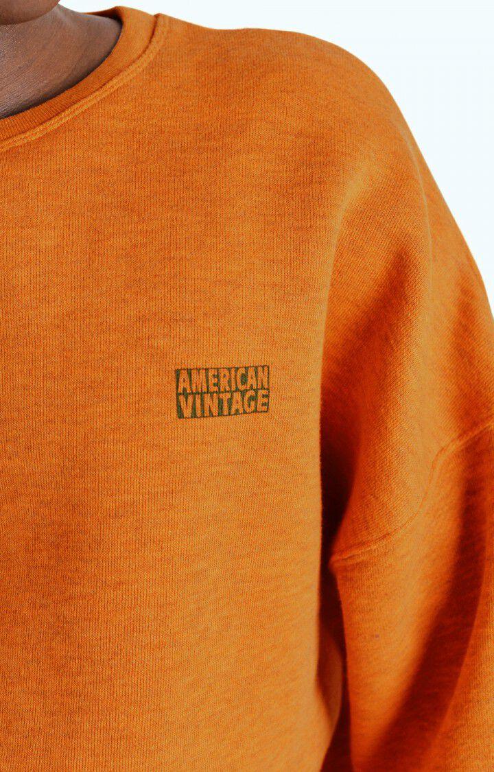 American Vintage Sweat Homme Doven - ORANGEADE SURTEINT 53 Manches Longues Orange - E25