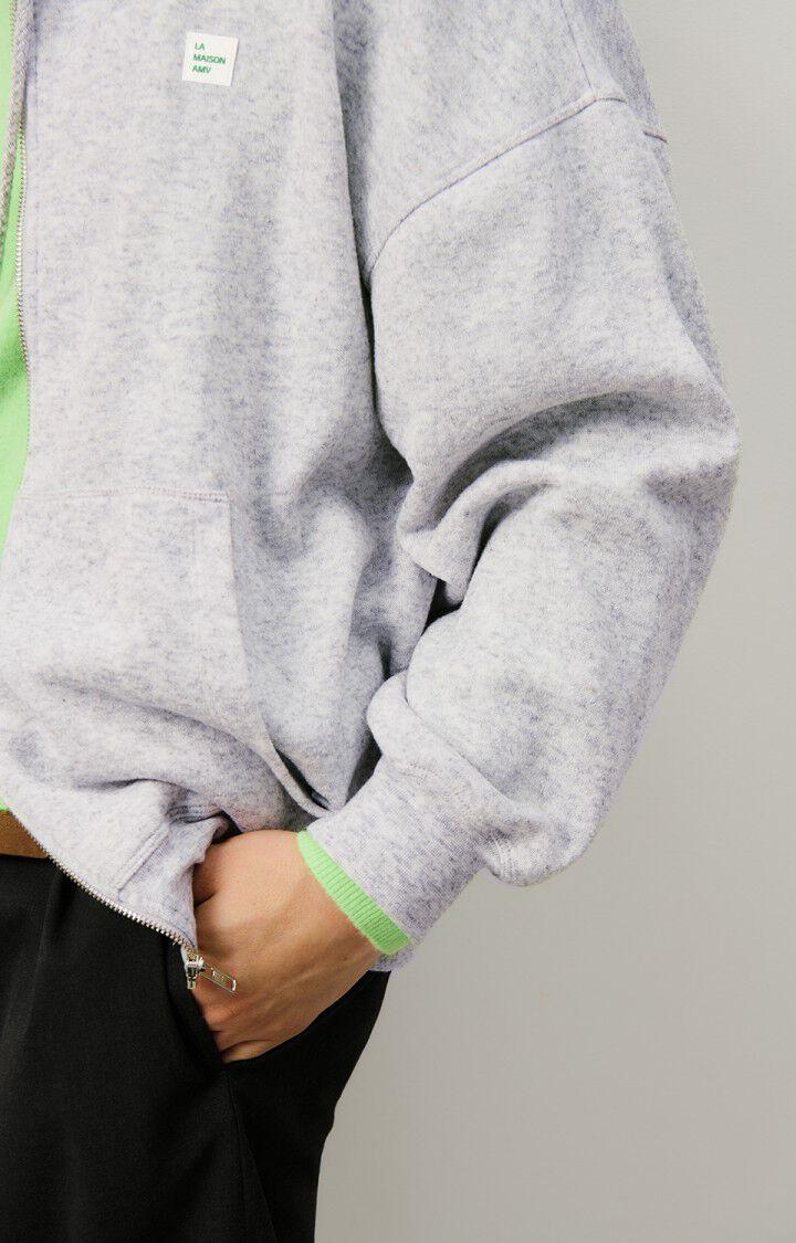 American Vintage Sweat Homme Evona - GRIS CLAIR CHINE 52 Manches Longues Gris - E25