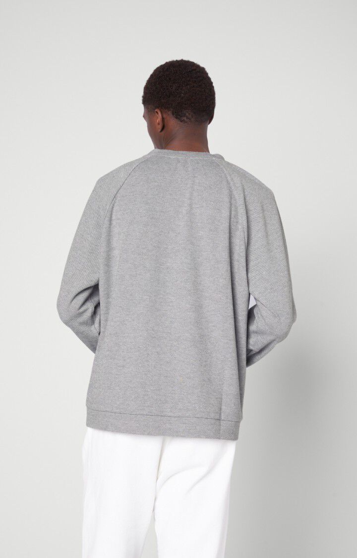 American Vintage Sweat Homme Feelgood - GRIS CHINE Manches Longues Gris - H20