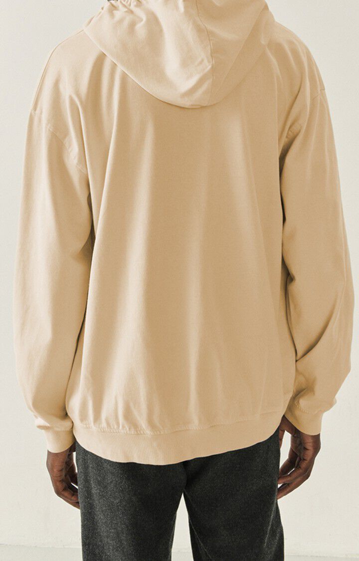 American Vintage Sweat Homme Fizvalley - BROUILLARD VINTAGE Manches Longues Beige - H22B