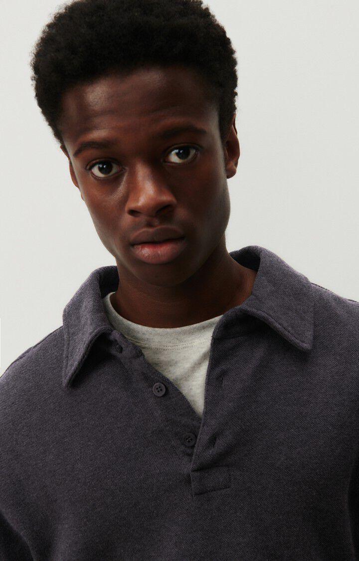 American Vintage Sweat Homme Hodatown - ANTHRACITE CHINE 59 Manches Longues Gris - E24