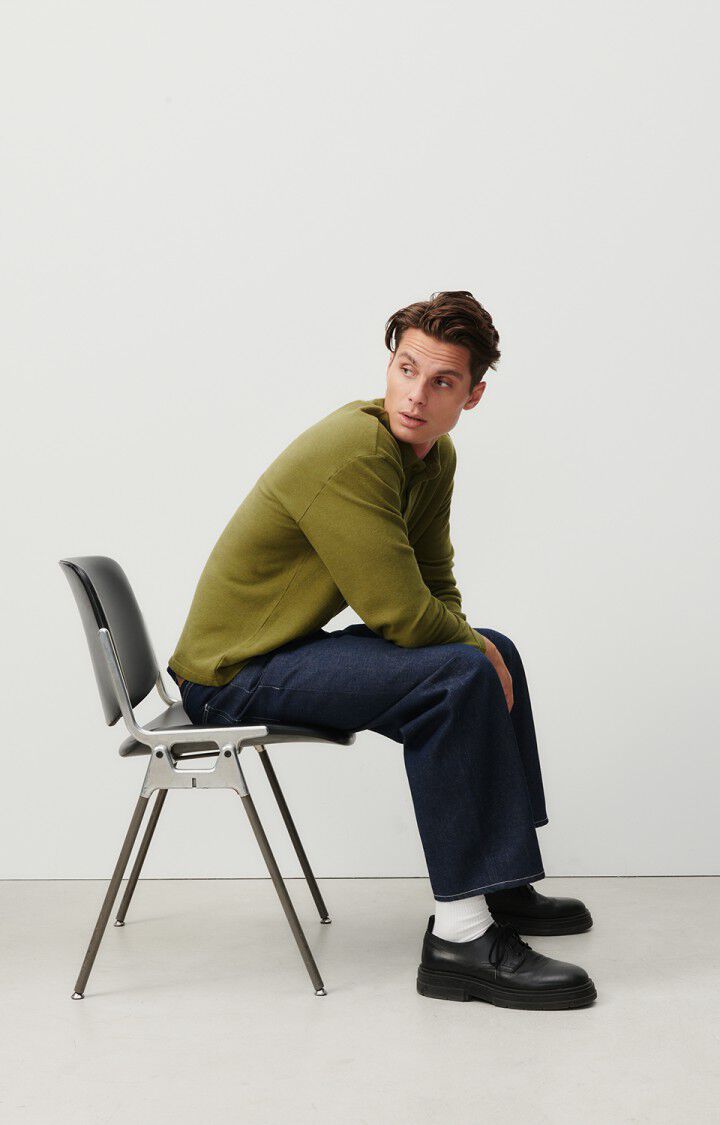 American Vintage Sweat Homme Hodatown - CAMOUFLAGE CHINE 59 Manches Longues Vert - H23