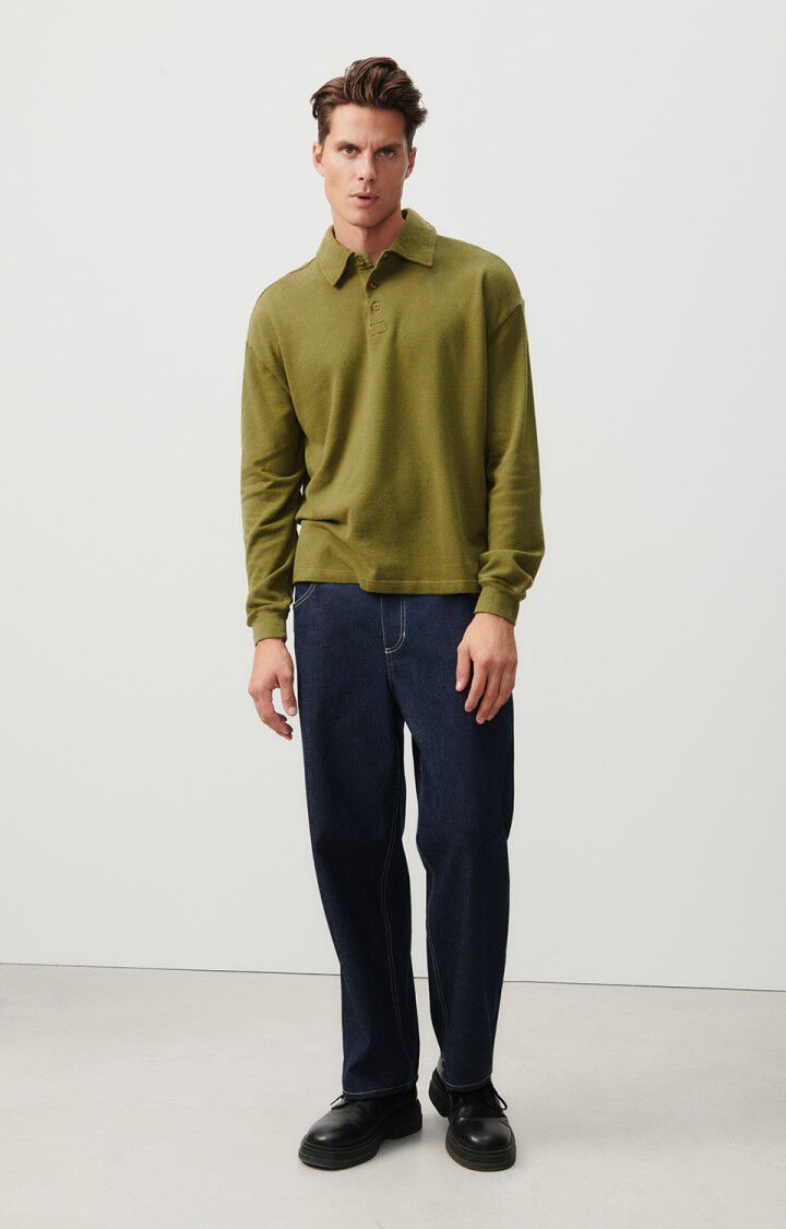 american vintage Sweat homme Hodatown - CAMOUFLAGE CHINE 59 Manches longues Vert - H23