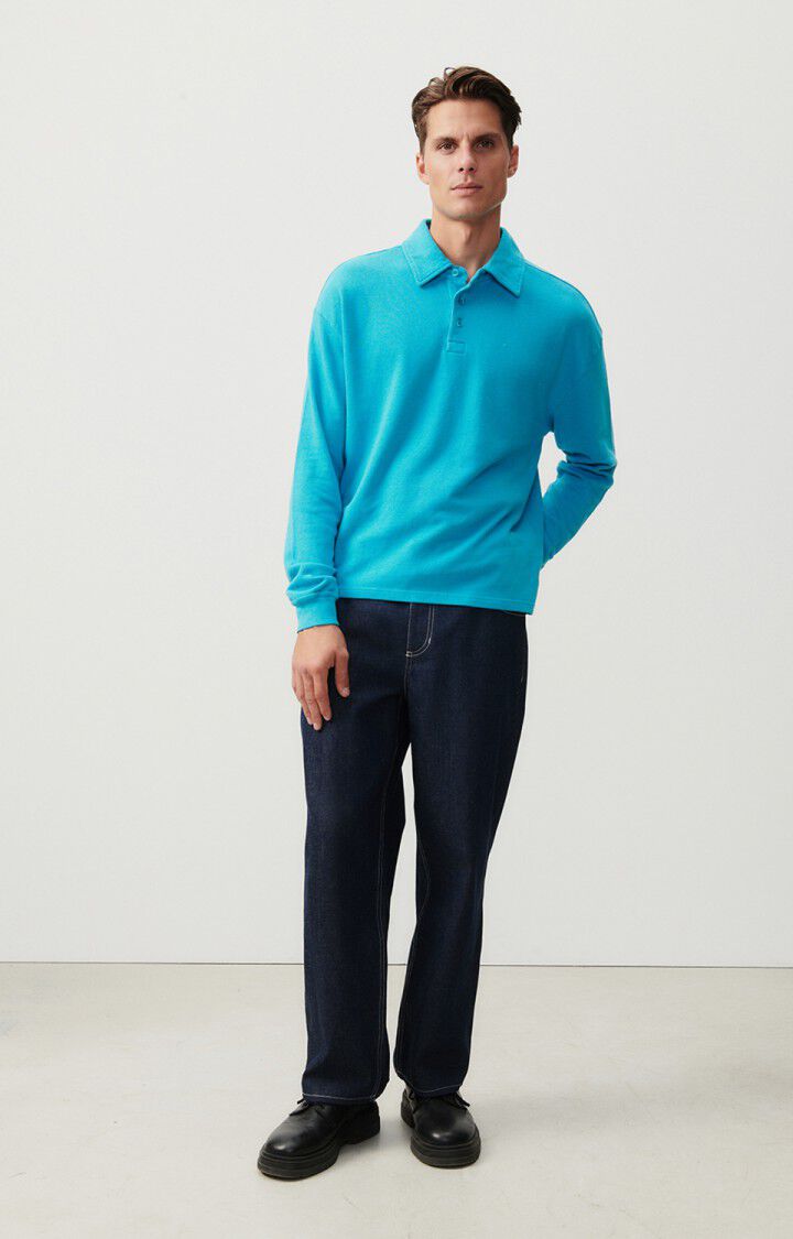 American Vintage Sweat Homme Hodatown - TROPIQUE CHINE 59 Manches Longues Bleu - H23