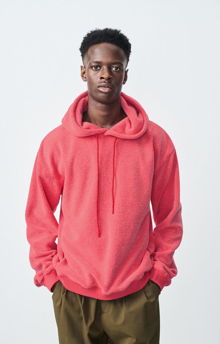 american vintage Sweat homme Ifynk - COQUELICOT CHINE 57 Manches longues Rouge - H24