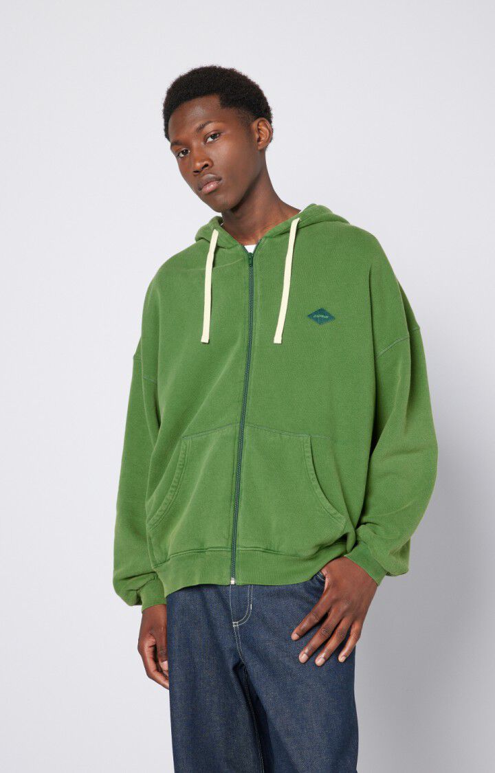 american vintage Sweat homme Izubird - ANETH VINTAGE 52 Manches longues Vert - E23