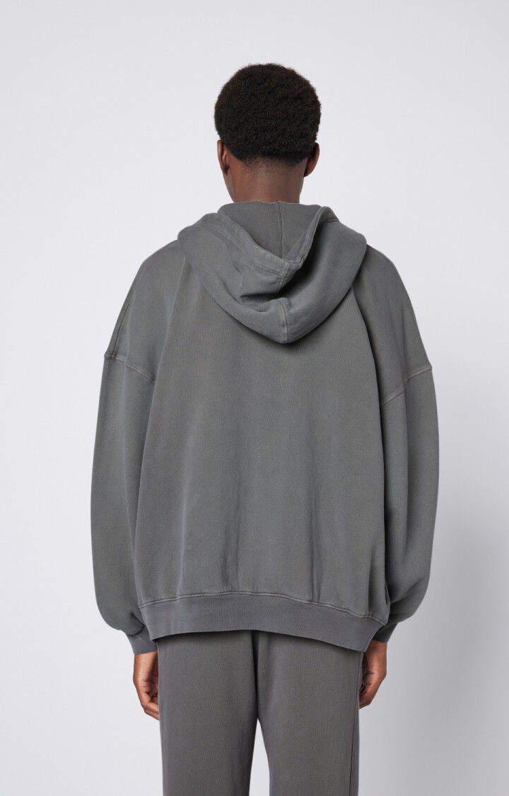 American Vintage Sweat Homme Izubird - ARDOISE VINTAGE 52 Manches Longues Gris - E23