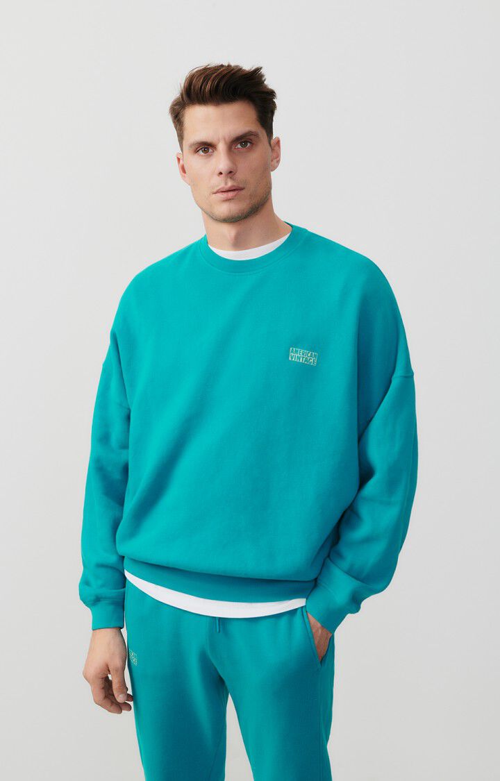 american vintage Sweat homme Izubird - ATOLL VINTAGE 52 Manches longues Bleu - E24