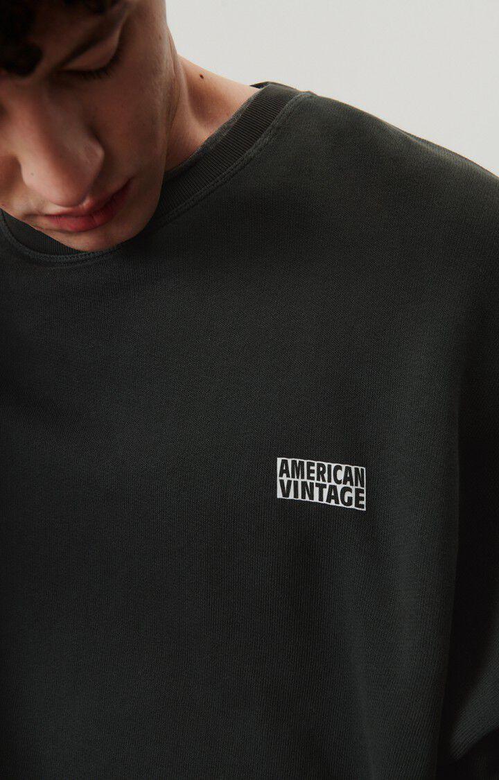 American Vintage Sweat Homme Izubird - CARBONE VINTAGE 52 Manches Longues Noir - E25