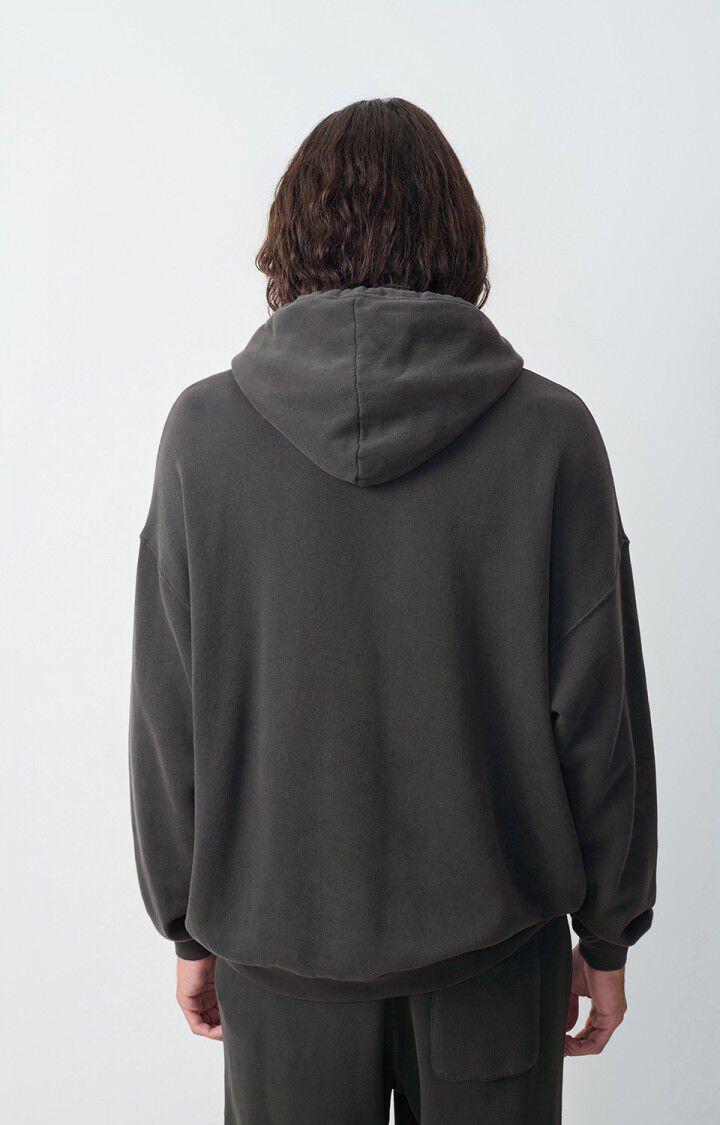 American Vintage Sweat Homme Izubird - CARBONE VINTAGE 56 Manches Longues Noir - E25