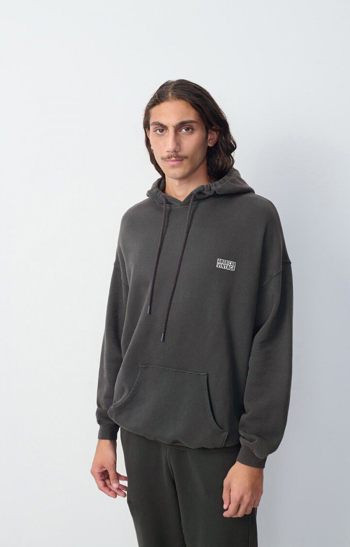 american vintage Sweat homme Izubird - CARBONE VINTAGE 56 Manches longues Noir - E25