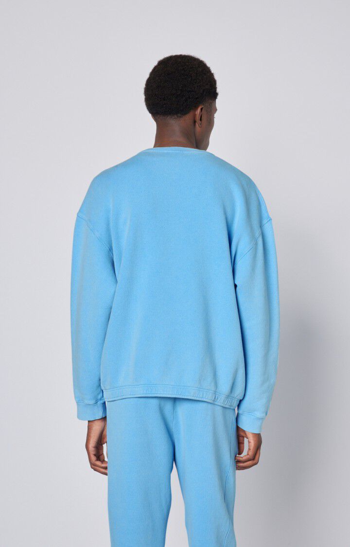 American Vintage Sweat Homme Izubird - CASCADE VINTAGE 58 Manches Longues Bleu - E23
