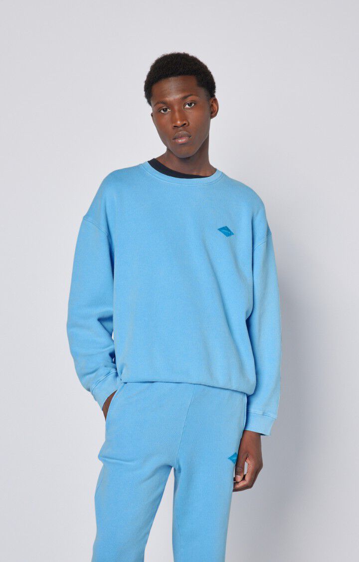 american vintage Sweat homme Izubird - CASCADE VINTAGE 58 Manches longues Bleu - E23