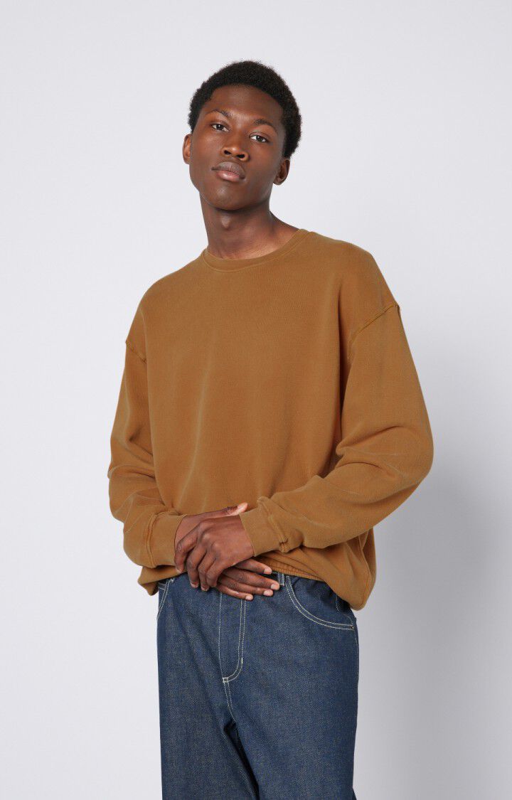 american vintage Sweat homme Izubird - CEPES VINTAGE 58 Manches longues Marron - E23