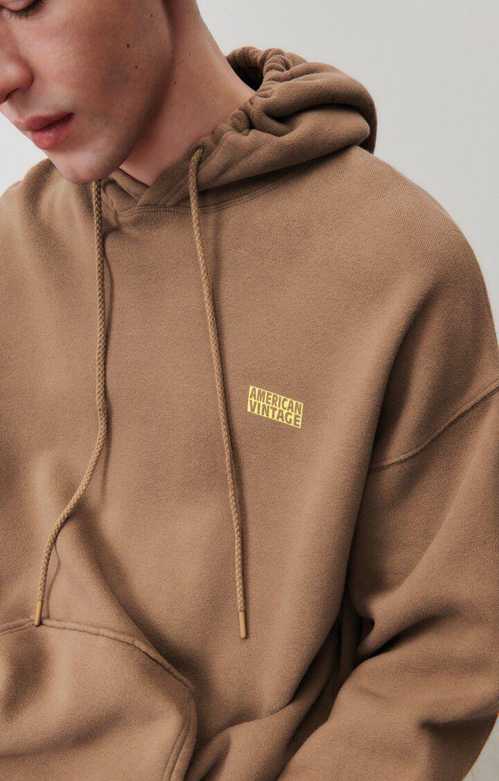 American Vintage Sweat Homme Izubird - CHOCOLAT VINTAGE 56 Manches Longues Marron - E24