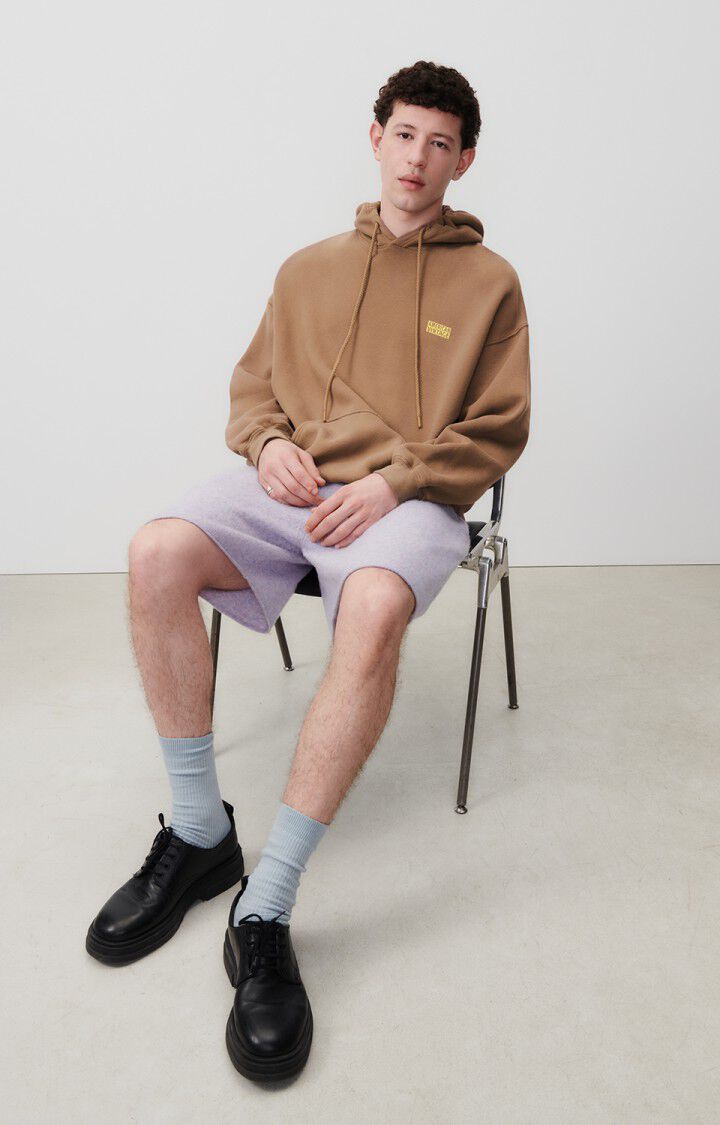 american vintage Sweat homme Izubird - CHOCOLAT VINTAGE 56 Manches longues Marron - E24