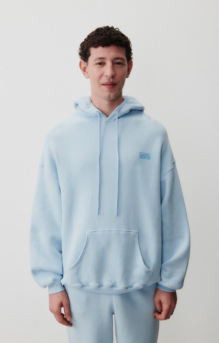 american vintage Sweat homme Izubird - CIEL VINTAGE 56 Manches longues Bleu - E24