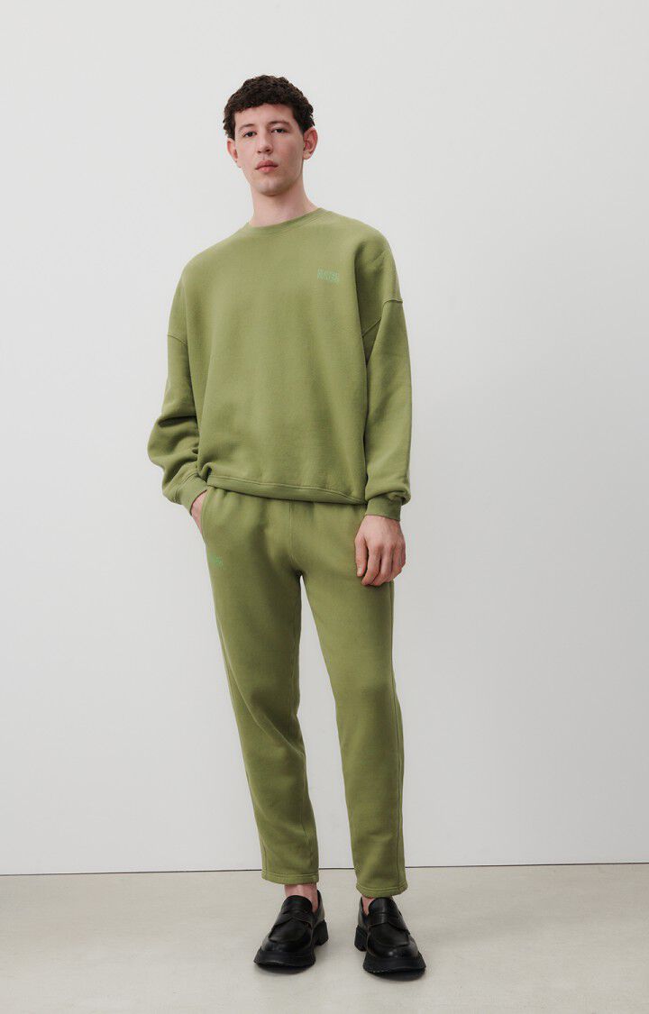 American Vintage Sweat Homme Izubird - HERBES DE PROVENCE VINTAGE 52 Manches Longues Vert - E24