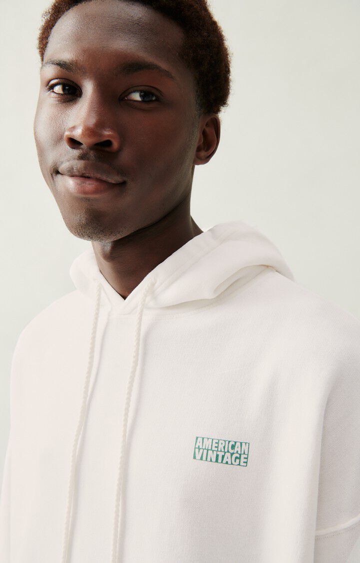 American Vintage Sweat Homme Izubird - LAIT VINTAGE 56 Manches Longues Blanc - E24