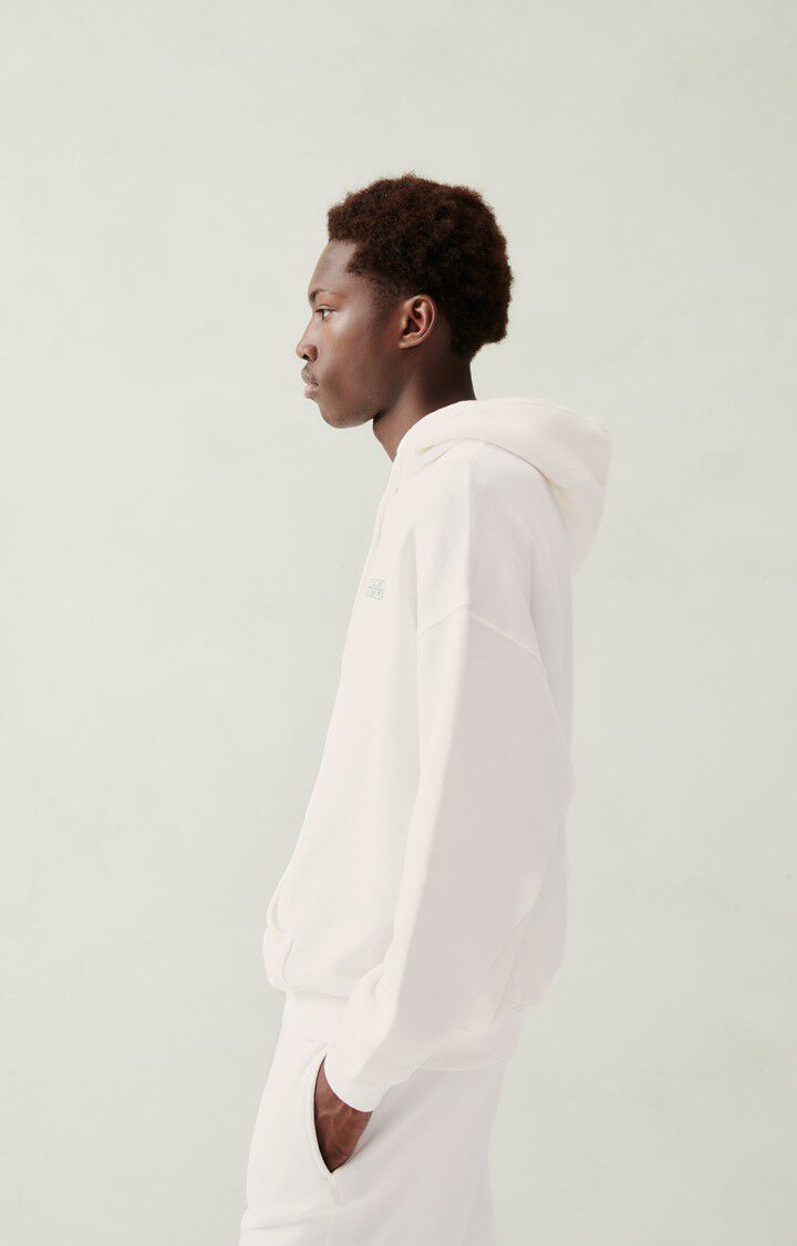 American Vintage Sweat Homme Izubird - LAIT VINTAGE 56 Manches Longues Blanc - E24