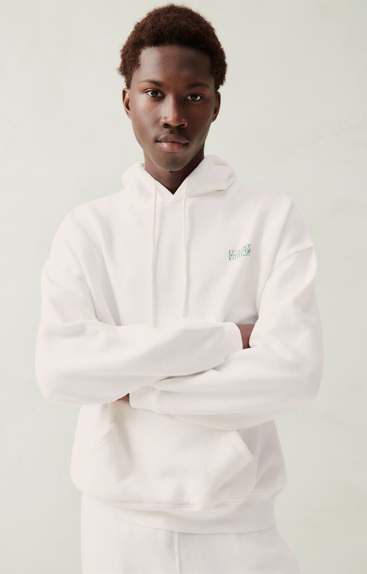 american vintage Sweat homme Izubird - LAIT VINTAGE 56 Manches longues Blanc - E24
