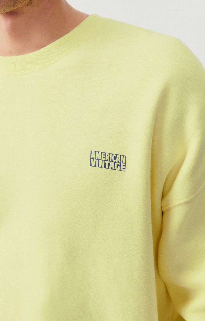American Vintage Sweat Homme Izubird - LEMON CURD VINTAGE 52 Manches Longues Jaune - E24