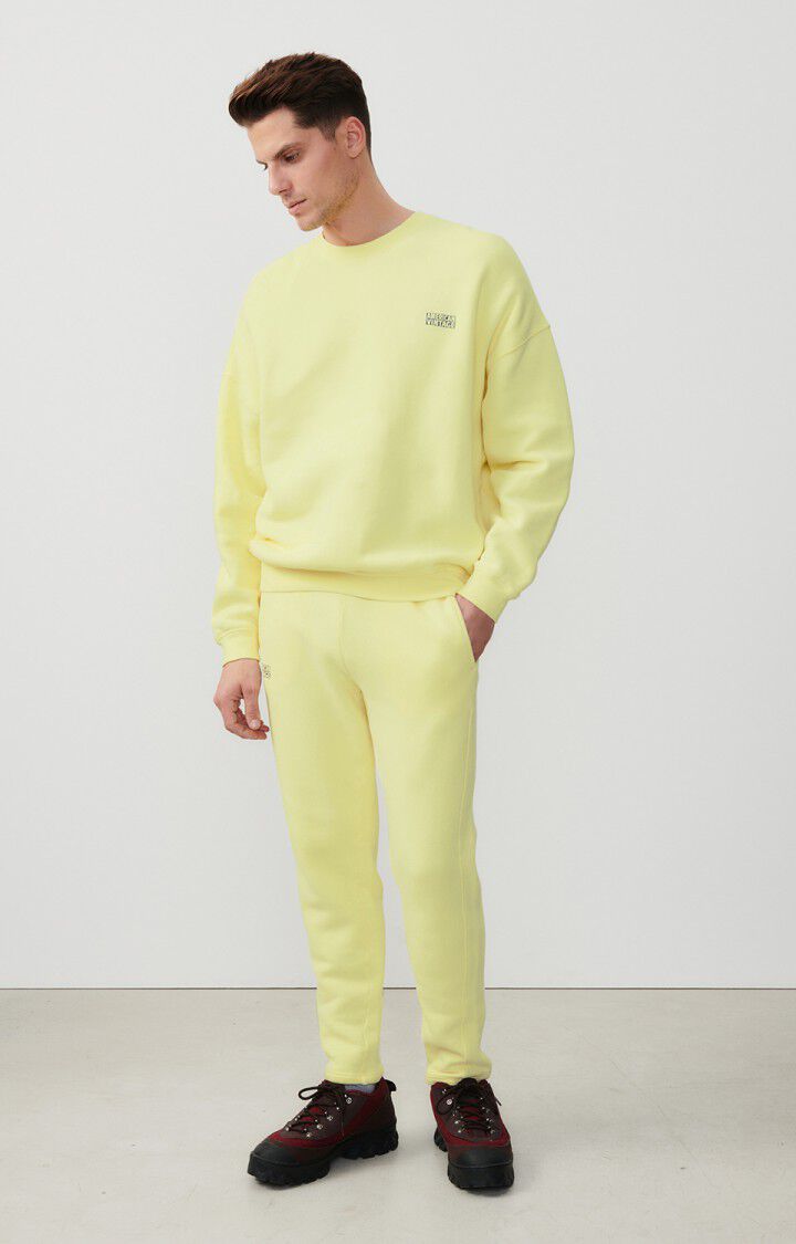 American Vintage Sweat Homme Izubird - LEMON CURD VINTAGE 52 Manches Longues Jaune - E24