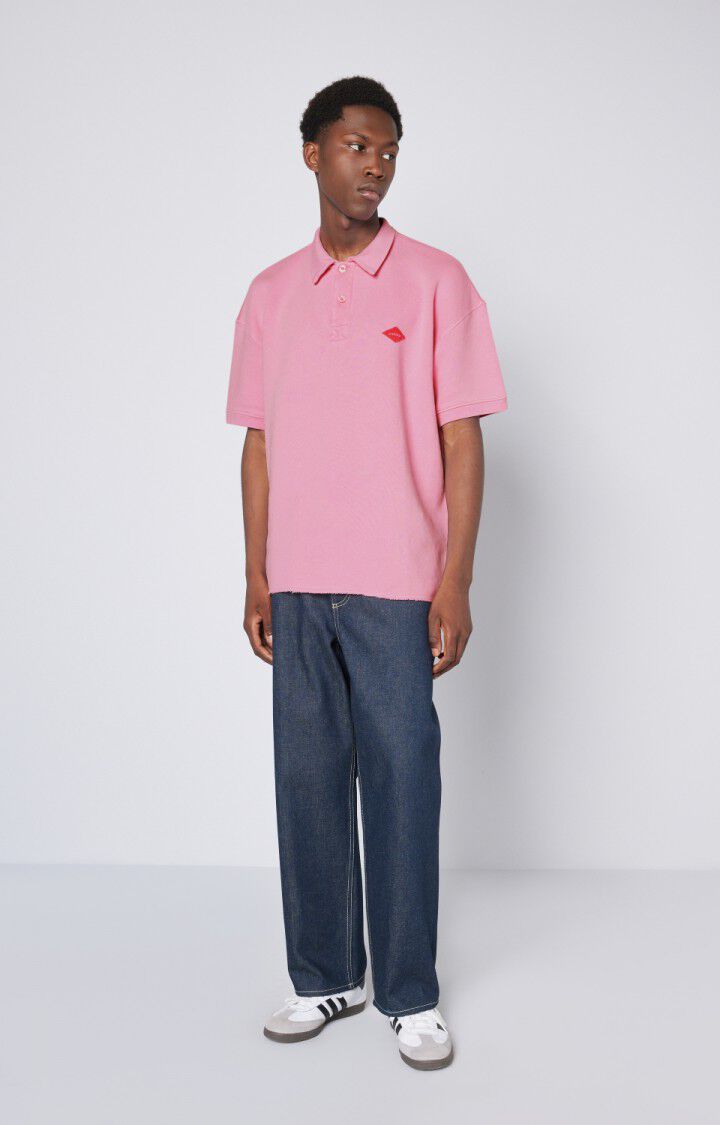 American Vintage Sweat Homme Izubird - SUCRERIE VINTAGE 21 Manches Courtes Rose - E23