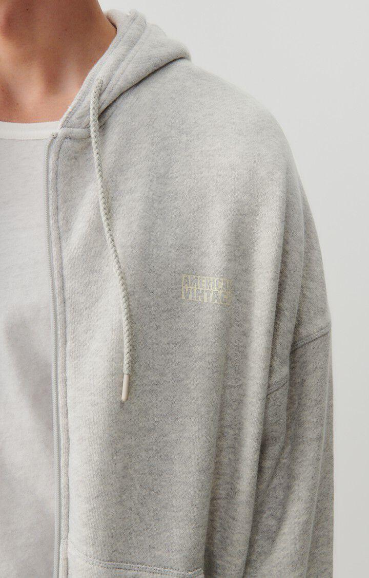 American Vintage Sweat Homme Kodytown - POLAIRE CHINE 50 Manches Longues Gris - E25