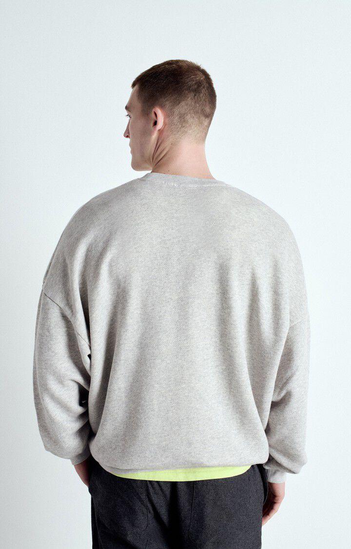 American Vintage Sweat Homme Kodytown - POLAIRE CHINE 52 Manches Longues Gris - E25