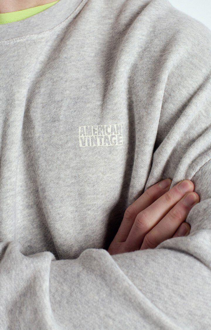 American Vintage Sweat Homme Kodytown - POLAIRE CHINE 52 Manches Longues Gris - E25