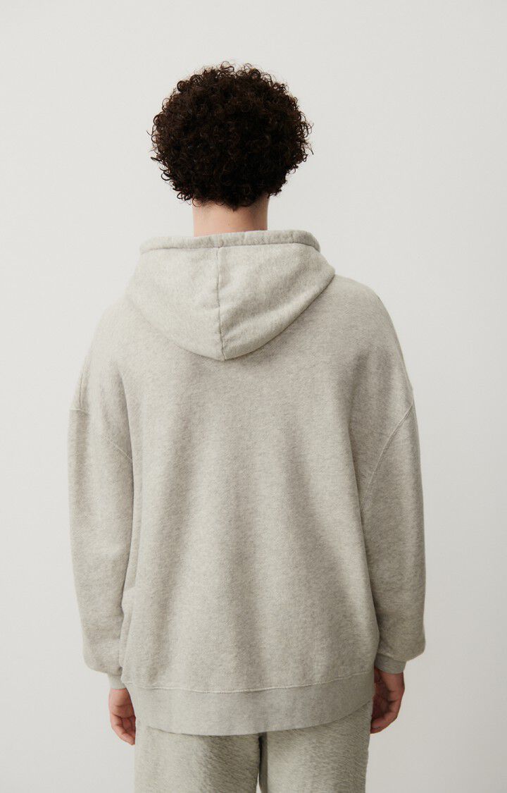 American Vintage Sweat Homme Kodytown - POLAIRE CHINE 53 Manches Longues Gris - E25