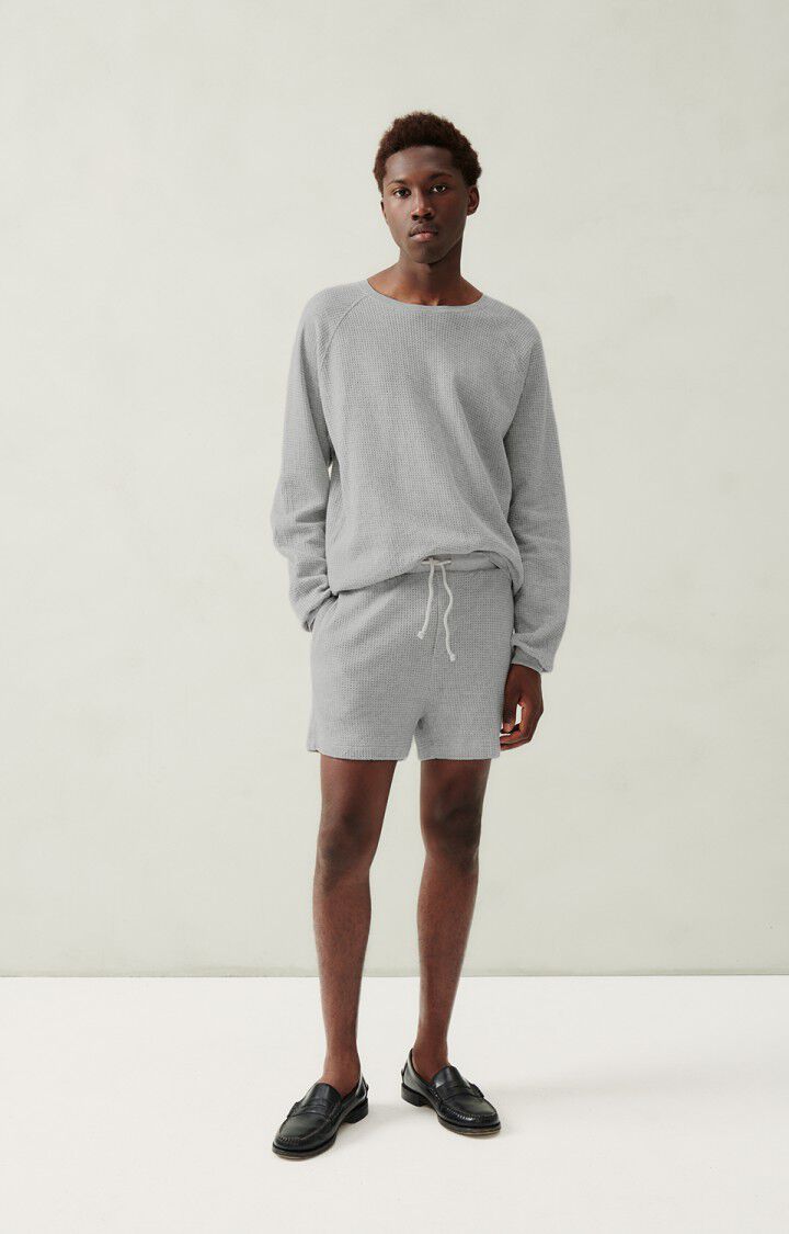 American Vintage Sweat Homme Koukoubay - GRIS CHINE 75 Manches Longues Gris - E24