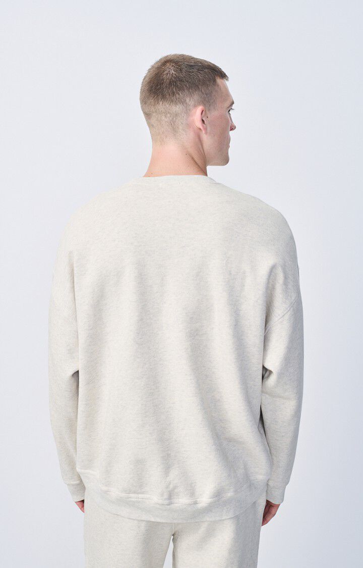 American Vintage Sweat Homme Pieburg - POLAIRE CHINE 55 Manches Longues Gris - E23