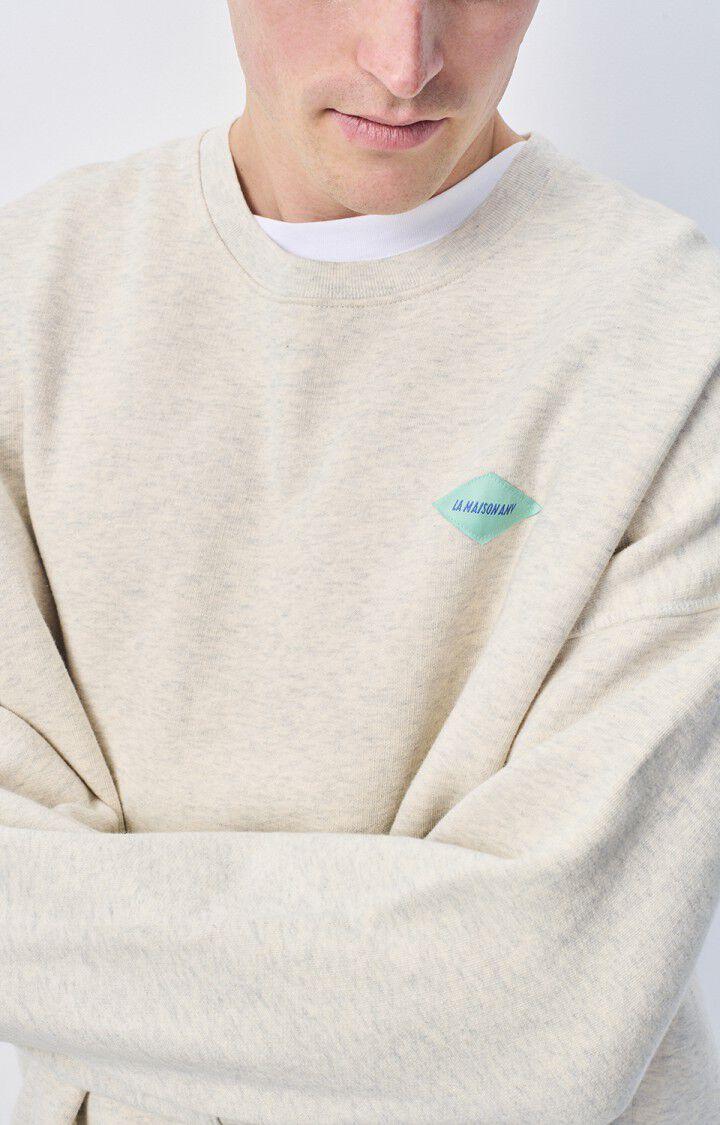 American Vintage Sweat Homme Pieburg - POLAIRE CHINE 55 Manches Longues Gris - E23