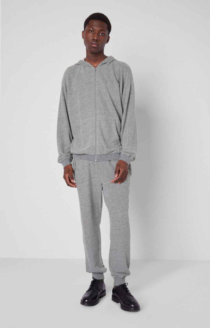 American Vintage Sweat Homme Plomer - GRIS CHINE Manches Longues Gris - H21