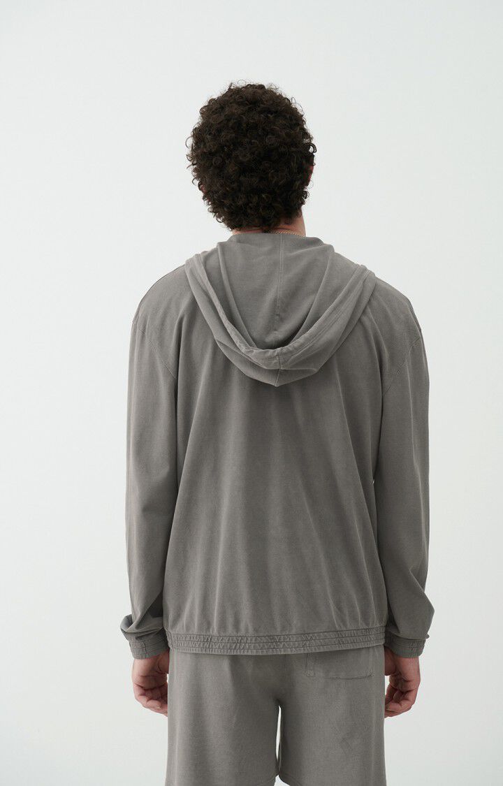 American Vintage Sweat Homme Pyrastate - METAL VINTAGE Manches Longues Gris - E22