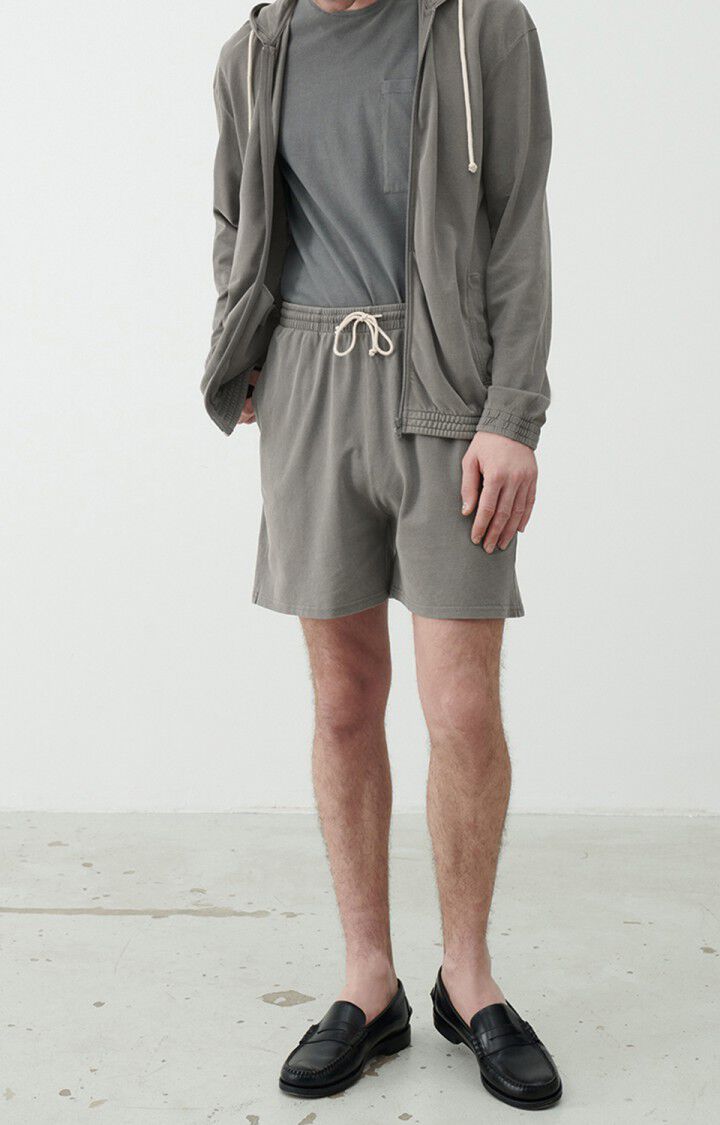 American Vintage Sweat Homme Pyrastate - METAL VINTAGE Manches Longues Gris - E22