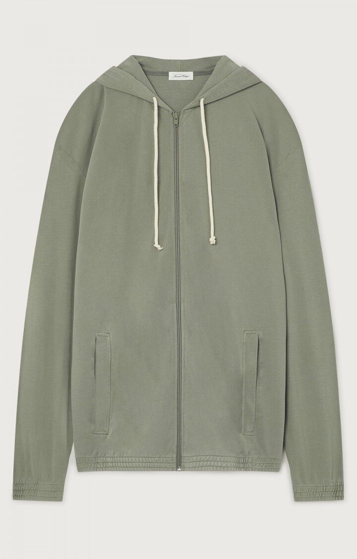 American Vintage Sweat Homme Pyrastate - OLIVE VINTAGE Manches Longues Vert - E22