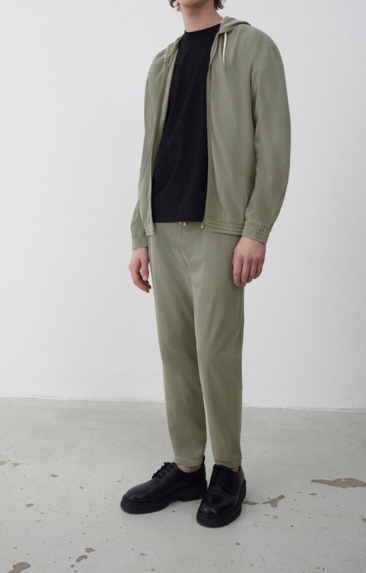 american vintage Sweat homme Pyrastate - OLIVE VINTAGE Manches longues Vert - E22