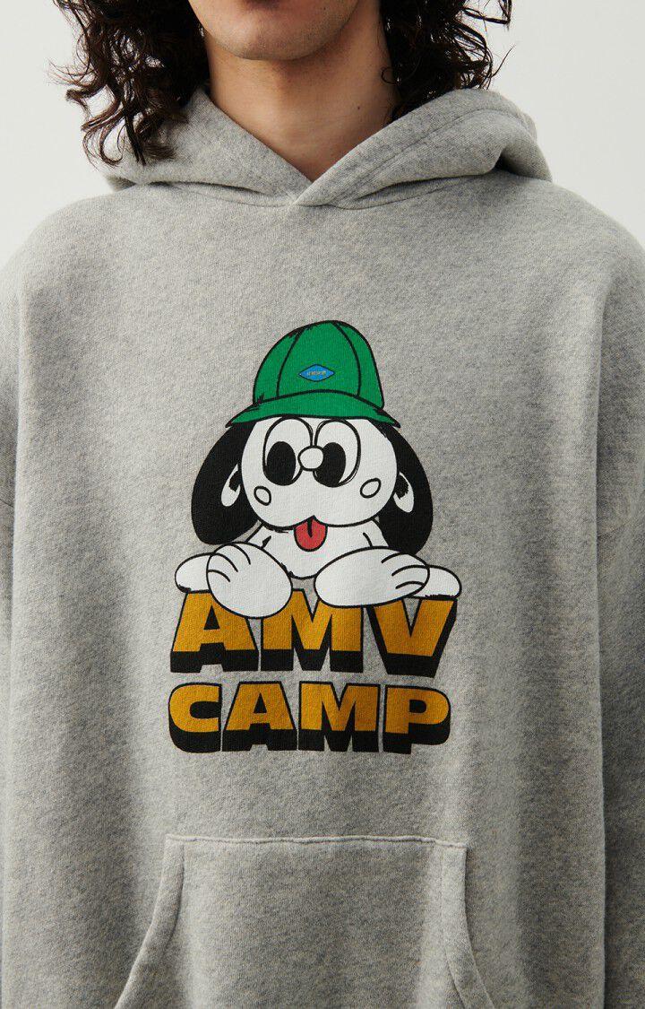 American Vintage Sweat Homme Rizebay - GRIS CHINE 56 Manches Longues Gris - H23